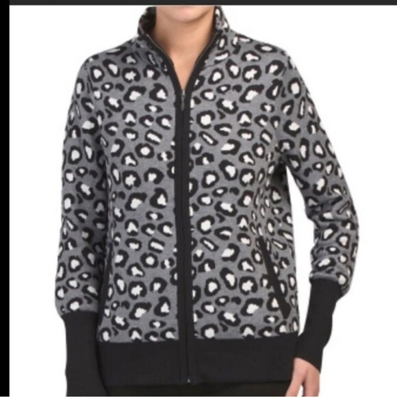 NWT Rachel Zoe Animal Print Leopard Zip down Cardigan Sweater - Picture 13 of 13